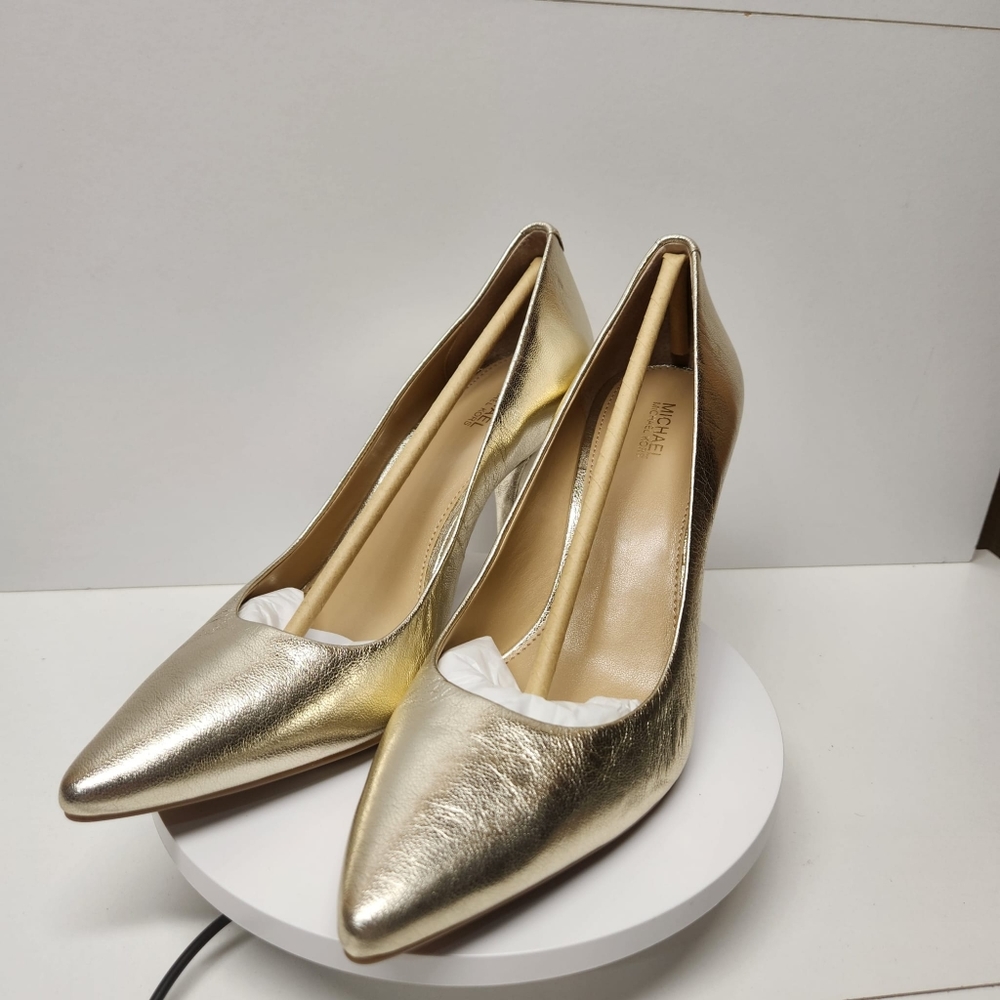 Michael kors flex mid pump Metallic leather Color Pale Gold